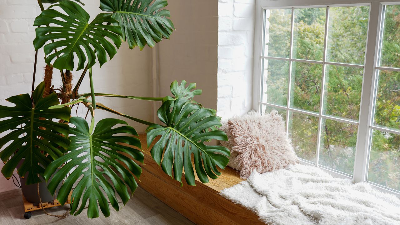 monstera perto de janela